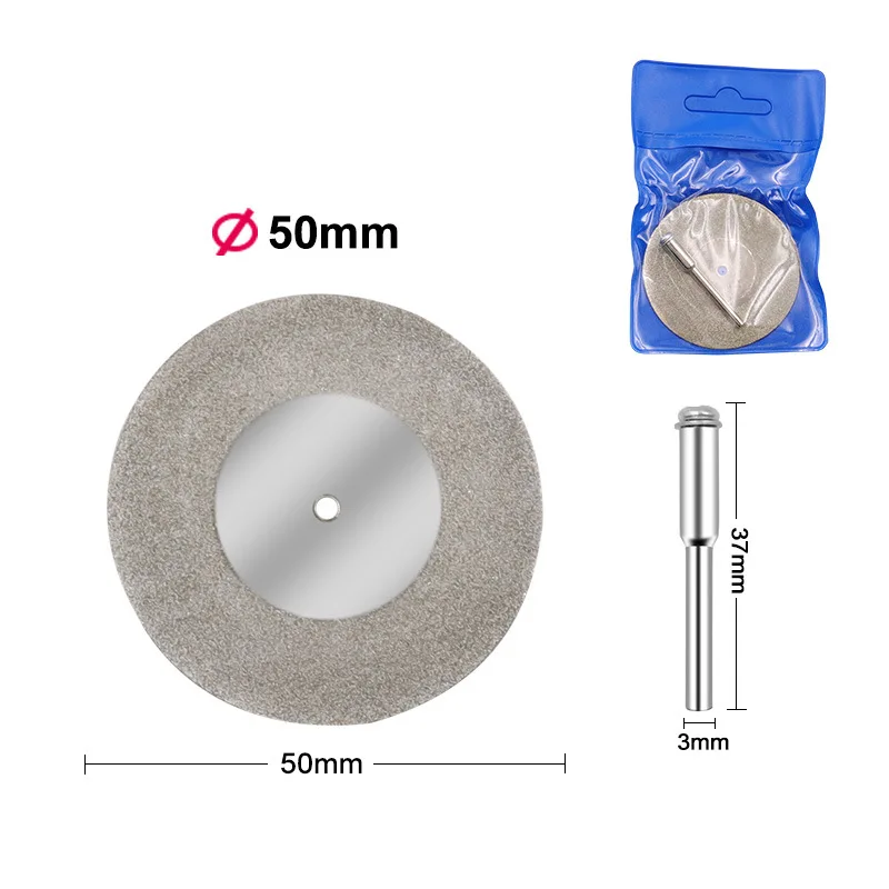 50/60mm Diamond Cutting Discs & Drill Bit Mini Circular Saw For Rotary Tool Dremel Stone Blade Link Rod Blade Accessories