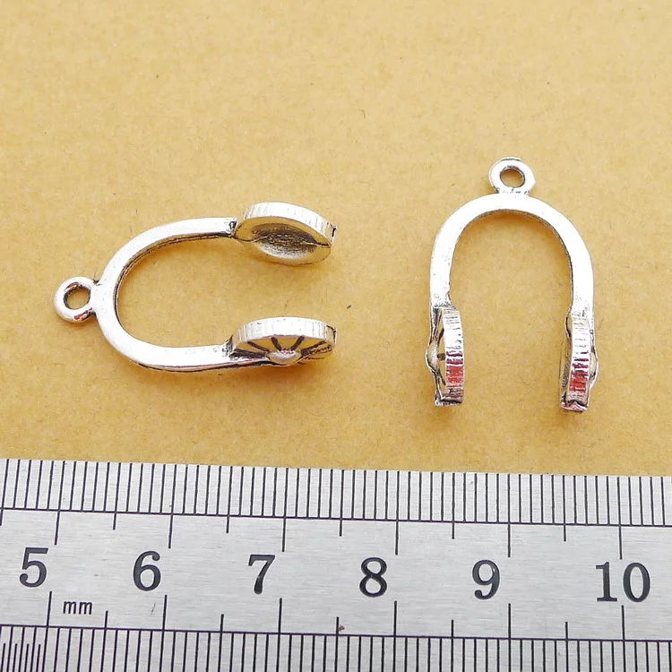 Newest 10Pieces 28*15mm Zinc Alloy Antique Silver Color Headset Charms Vintage Keychain Pendant Accessory For DIY Jewelry Making