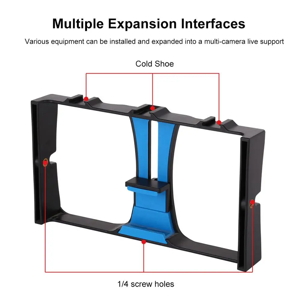 PULUZ Handheld Rig Handle Film Making Rig Stabilizer/Steadicam Bracket Holder Cradle Phone Clip For iPhone,Smartphone Video Rig