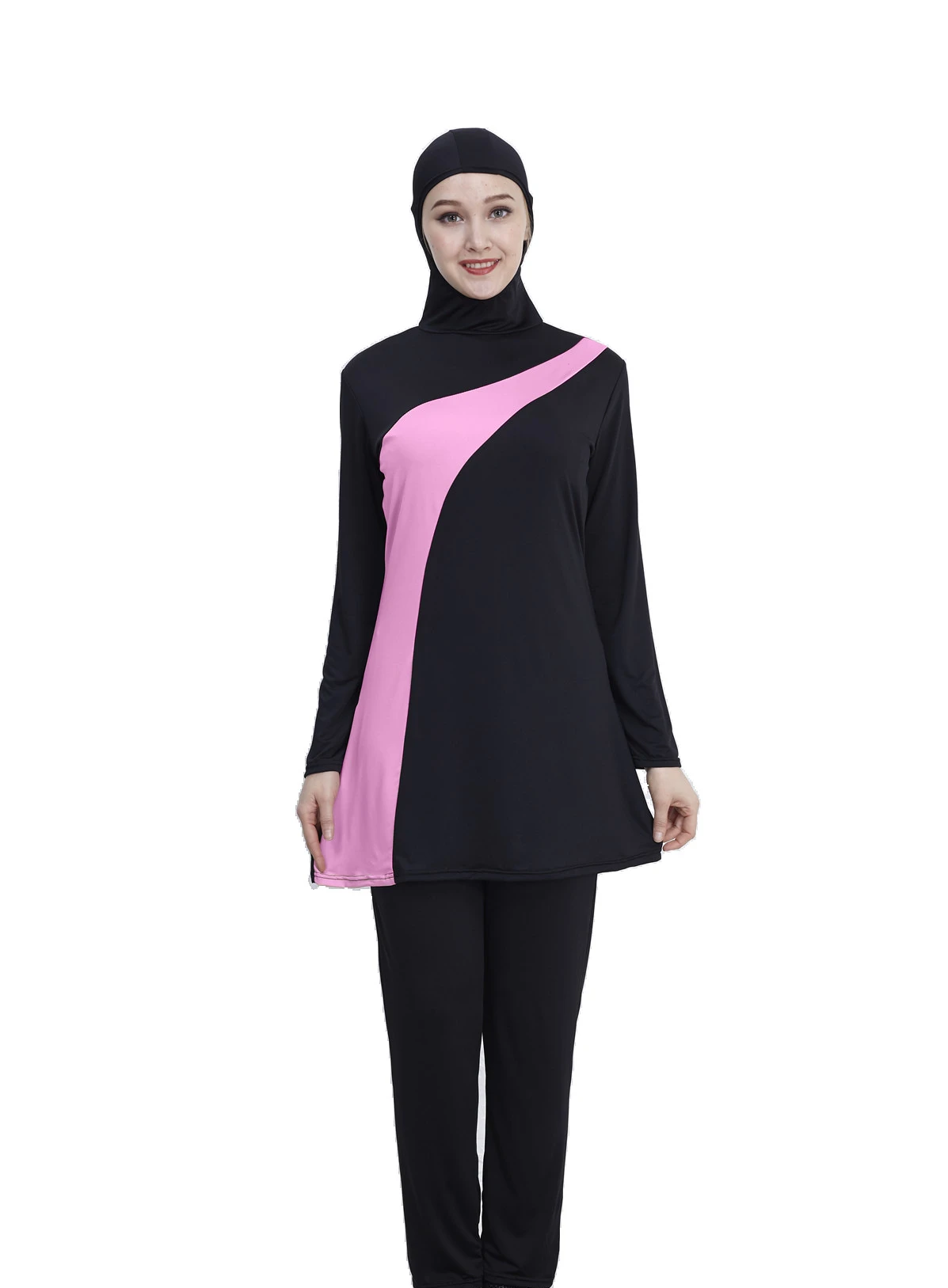 2pc Long Sleeve muslim swimsuit plus size swimwear women muslim swimwear Nylon Burkini Swimming maillot de bain femme musulmane