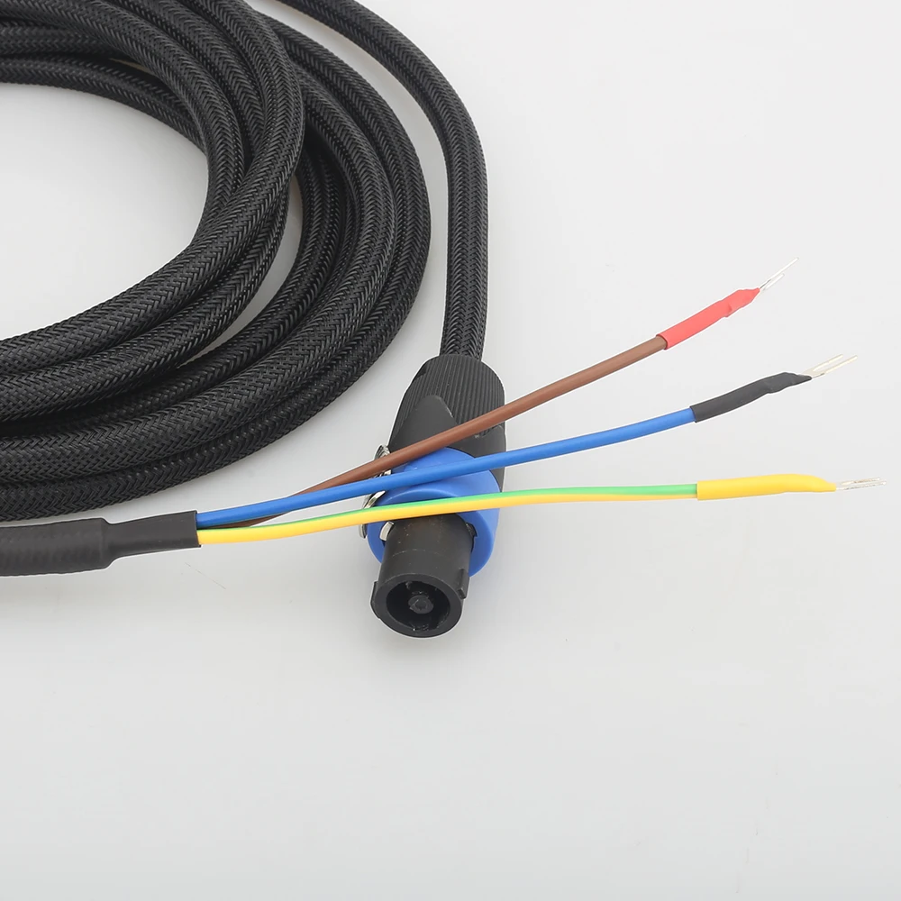 High Quality Audiocrast SBC01 Subwoofer cable 3 Wire Sub Speaker Cable Speakon to Spade end for REL/MJ Acoustics