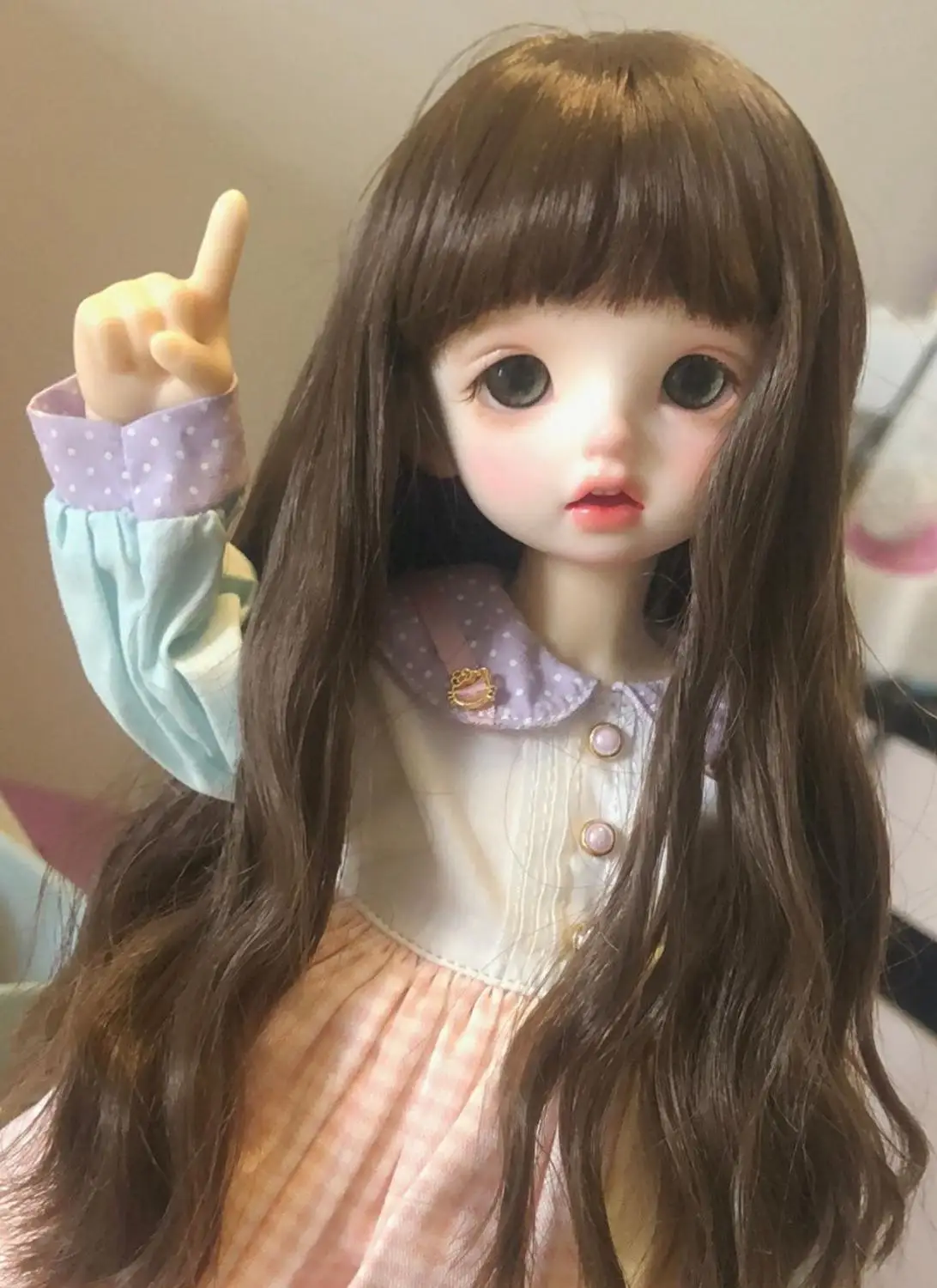 BJD Doll Wig applicable to 1-3 1-4 1-6  size  ultra-soft milk silk wig curls doll accessories