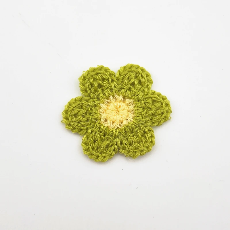 30 Stück 3,5 cm Wollblumen-Applikationen für DIY-Kleidung, Hüte, Schuhe, Handarbeiten, Nähzubehör, Patches, Kopfbedeckungen, Haarspangen, Dekorationszubehör – Detail 5
