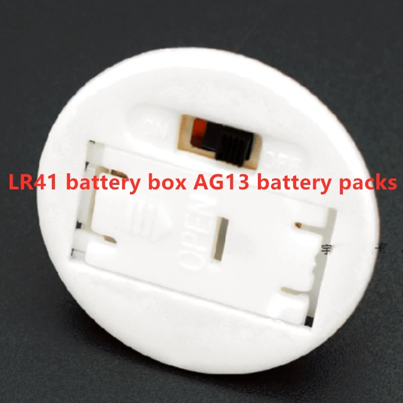 50pcs  Battery box button battery electronics AG13 LR44 3 batteries with switch sliding door shell 4.5v battery compartment