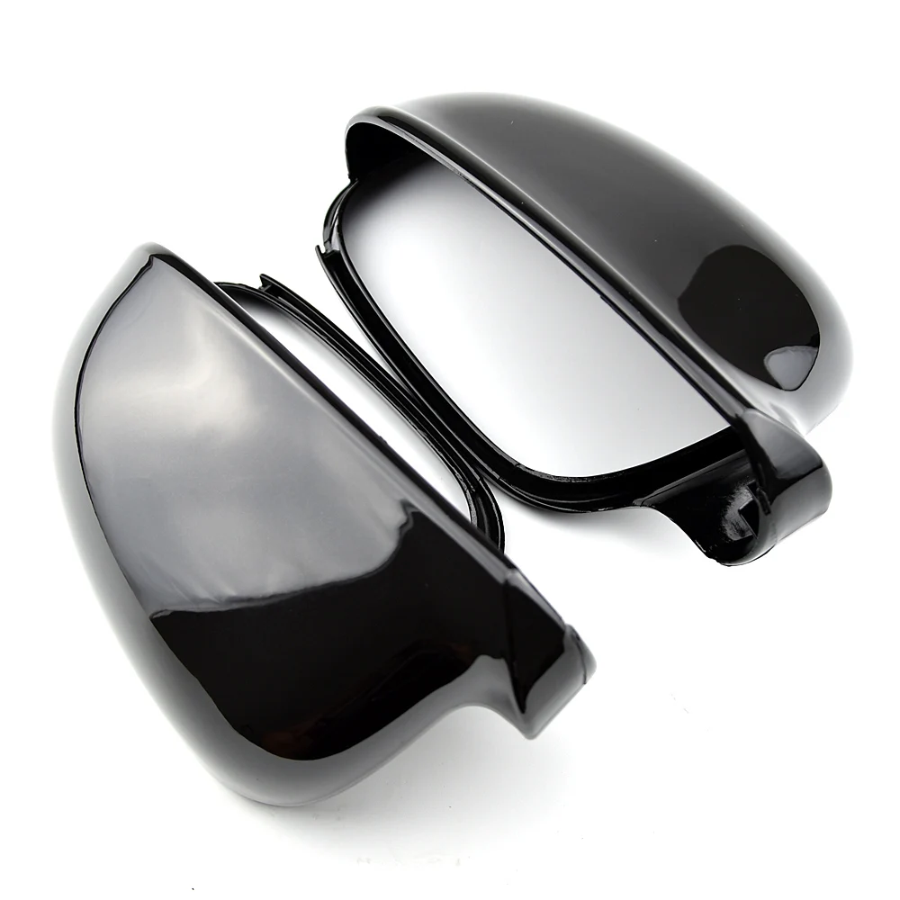 Black Side Wing Mirror Cover Caps For Volkswagen Golf MK5 GTI Jetta 5 Passat B6 B5.5 Sharan Golf Plus Variant EOS 2005 2006 2007