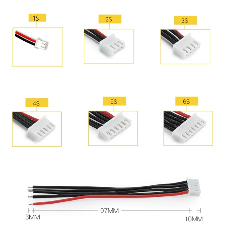 1S/2S/3S/4S/5S/6S Balance Cable Cover The Lock Jst Male Female Accessories I Max Imax B6 Wire Lipo Battery Balancing Connectors