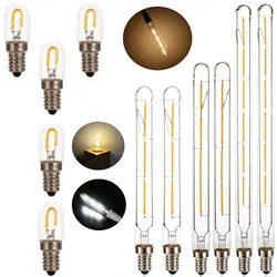E14 Edison Lamp 2/3/4W T20 T25 Vintage Retro LED Spiral Filament Light Bulb 2200K 220v Warm White Light Glass Incandescent Lamp