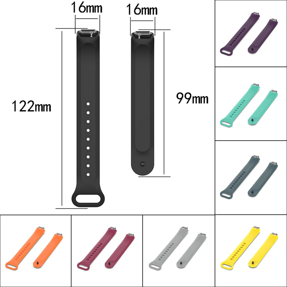 Sport Silicone Strap Band Watchband For Fitbit inspire /  inspire HR Smart Bracelet Replacement Watch Band 16mm Wristband Strap