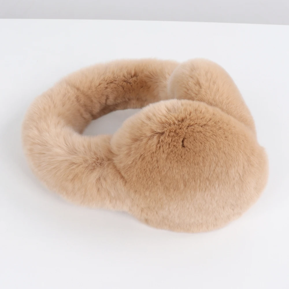 Winter Outdoor Windproof Women Real Rex Rabbit Fur Earmuffs Rex Rabbit Fur Earmuff Lovely Girl Genuine Rex Rabbit Fur Ear-caps