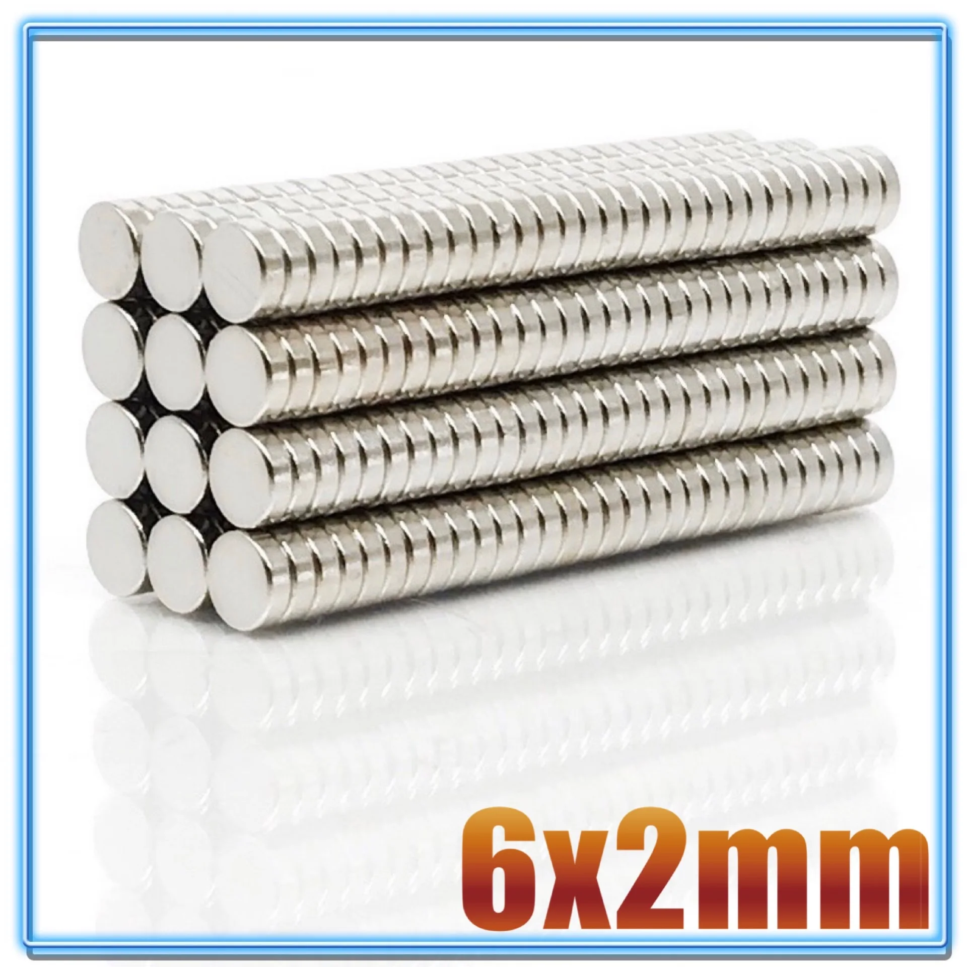 20~1000Pcs N35 Round Magnet 6x1 6x2 6x3 6x4 6x10 6x20 6x1.5 Neodymium Magnet Permanent NdFeB Super Strong Powerful Magnets 6*20