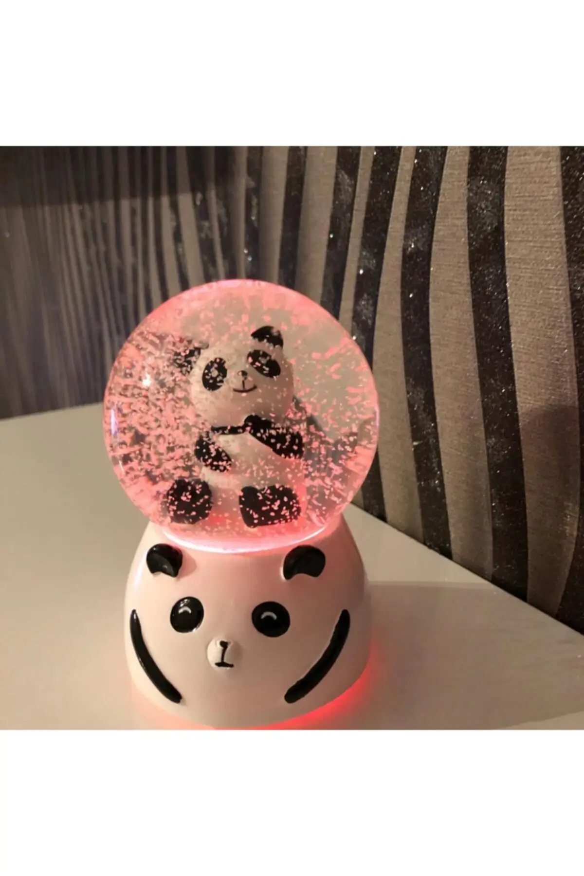 Mega Size Automatic Snow Jet With Music And Colorful Light Panda Snow Globe Crystal Balls Magnetic Globes Home Office Decoration