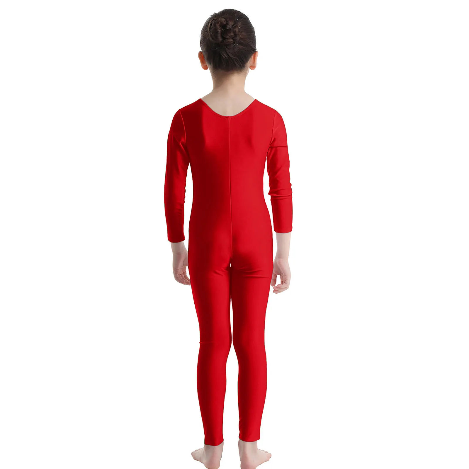 Kids Girls Ballet Leotards Costume Long Sleeve Ballet Dance Gymnastics Leotard Jumpsuit Unitard Dance Training Performance Wear