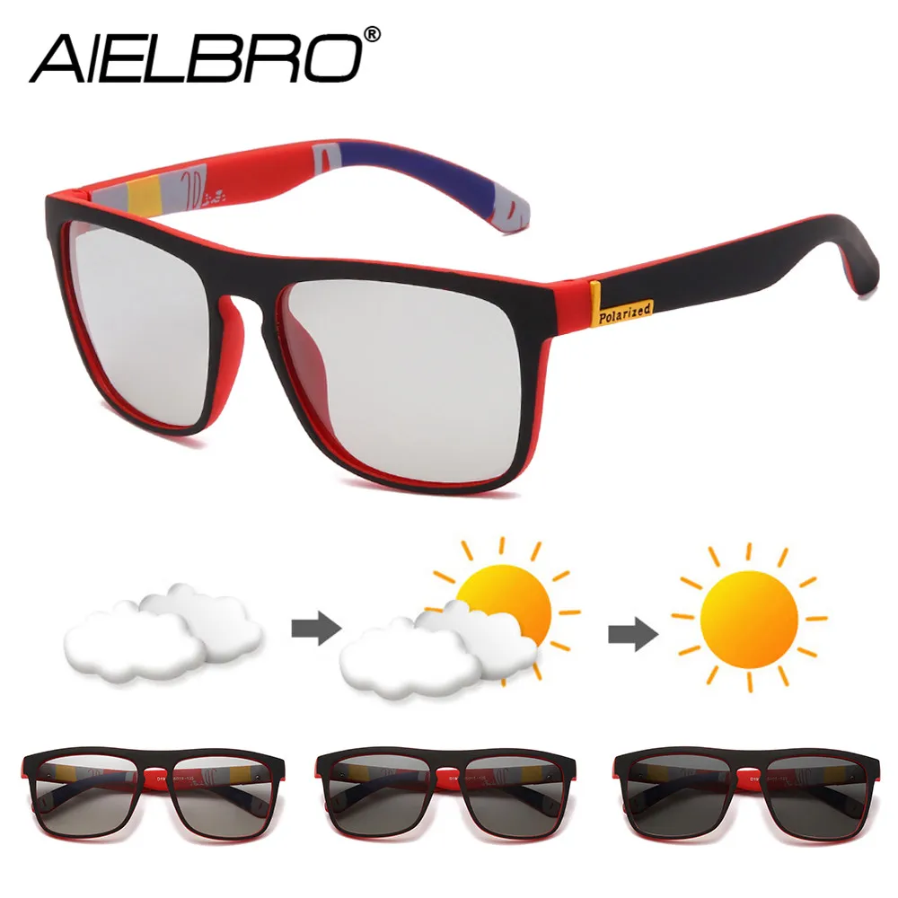 AIELBRO Cycling sunglasses Photochromic Cycling Goggle 5 Color Man Cycling Glasses MTB Bike Bicycle Glasses oculos de ciclismo