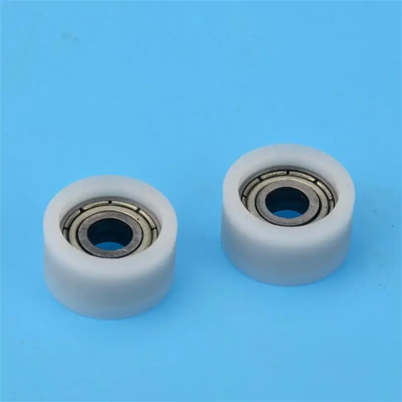 20pcs/100pcs flat roller 5*15.5*8.5mm 695ZZ 695 bearing POM plastic coated pulley guide wheel low noise 5x15.5x8.5