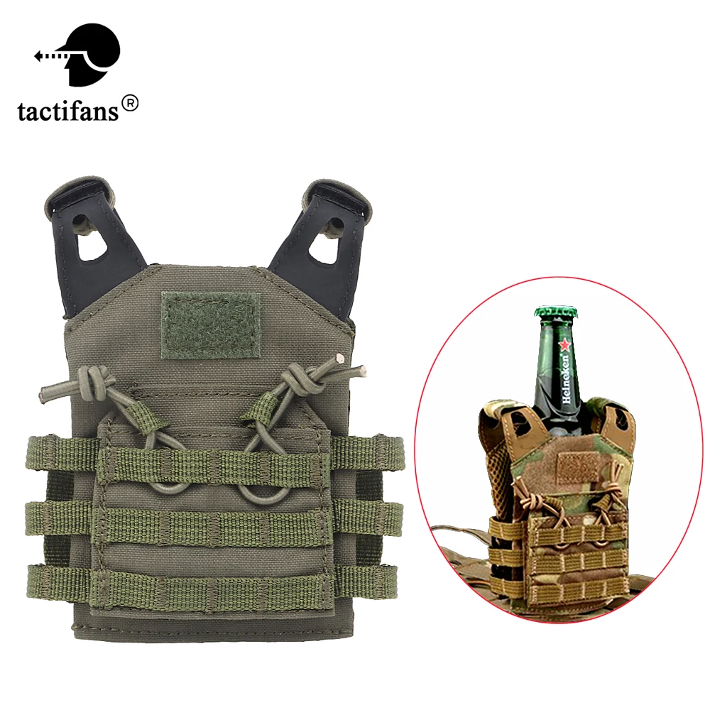 Small Tactical Vest Ornament Mini Molle JPC Vest Beer Bottle Cover Set KTV Bar Decoration Insulation Pet Cat Vest Gift