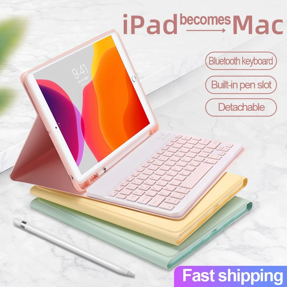 For iPad 10.2 2019 2020 9.7 2017 2018 5 6 7th 8th Generation Keyboard Mouse Case for iPad Air 1 2 3 4 10.9 Pro 9.7 10.5 11 Cover