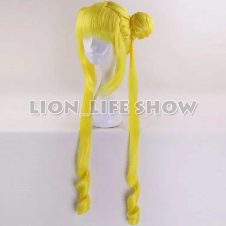 Tsuking Usagi Crystal New Queen Serenity Princess Serenity Tsuking Usagi super Sailor Gold headwear lemon yellow cosplay wig