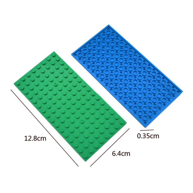 20 pezzi sottili 8x16 blocchi di costruzione fai da te figure mattoni punti 12 colori educativi creativi compatibili con 92438 giocattoli per bambini