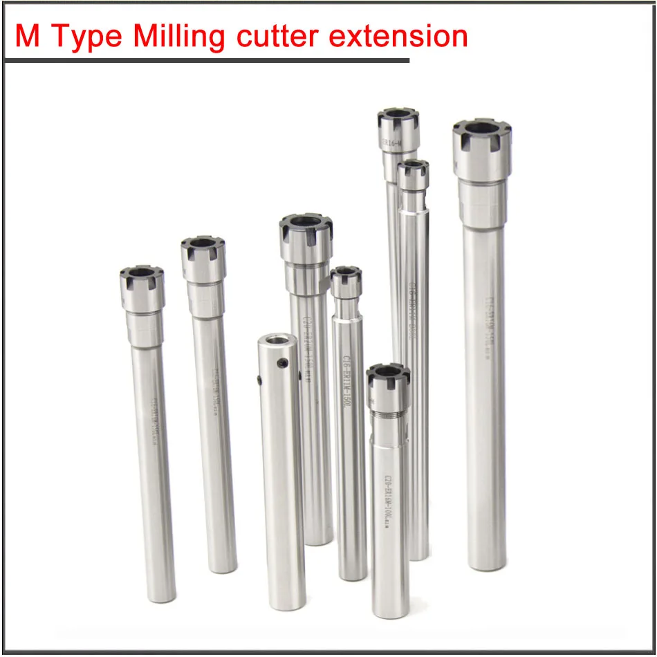 C10 C12 C16 C20 C25-ER11 ER16 ER20 ER25 ER32UM Collet M type Extension Rod ER Chuck Straight Shank Lengthen Rod For CNC Machine