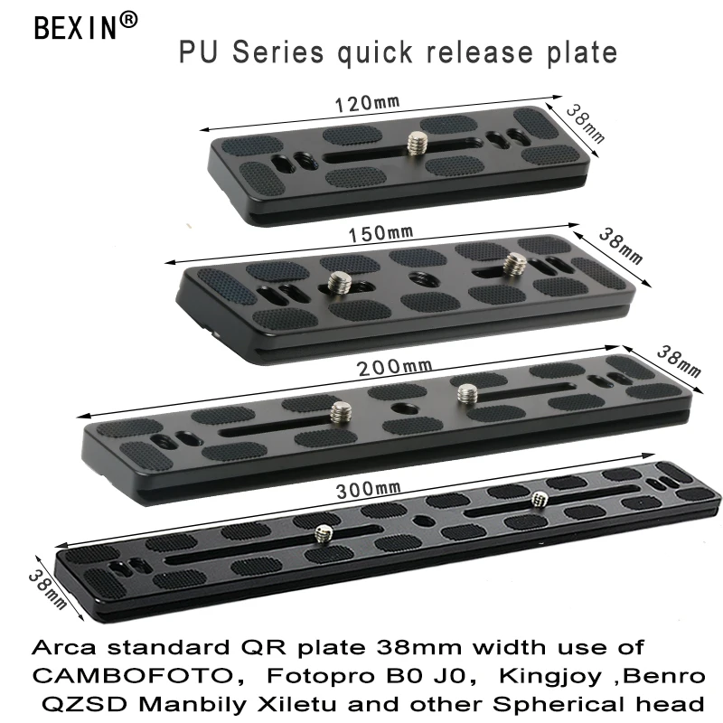 BEXIN Universal Quick Release Plate Tripod Mount Adapter Base Plate with 1/4 Screw For Dslr Camera Arca Swiss Tripod Ball Head