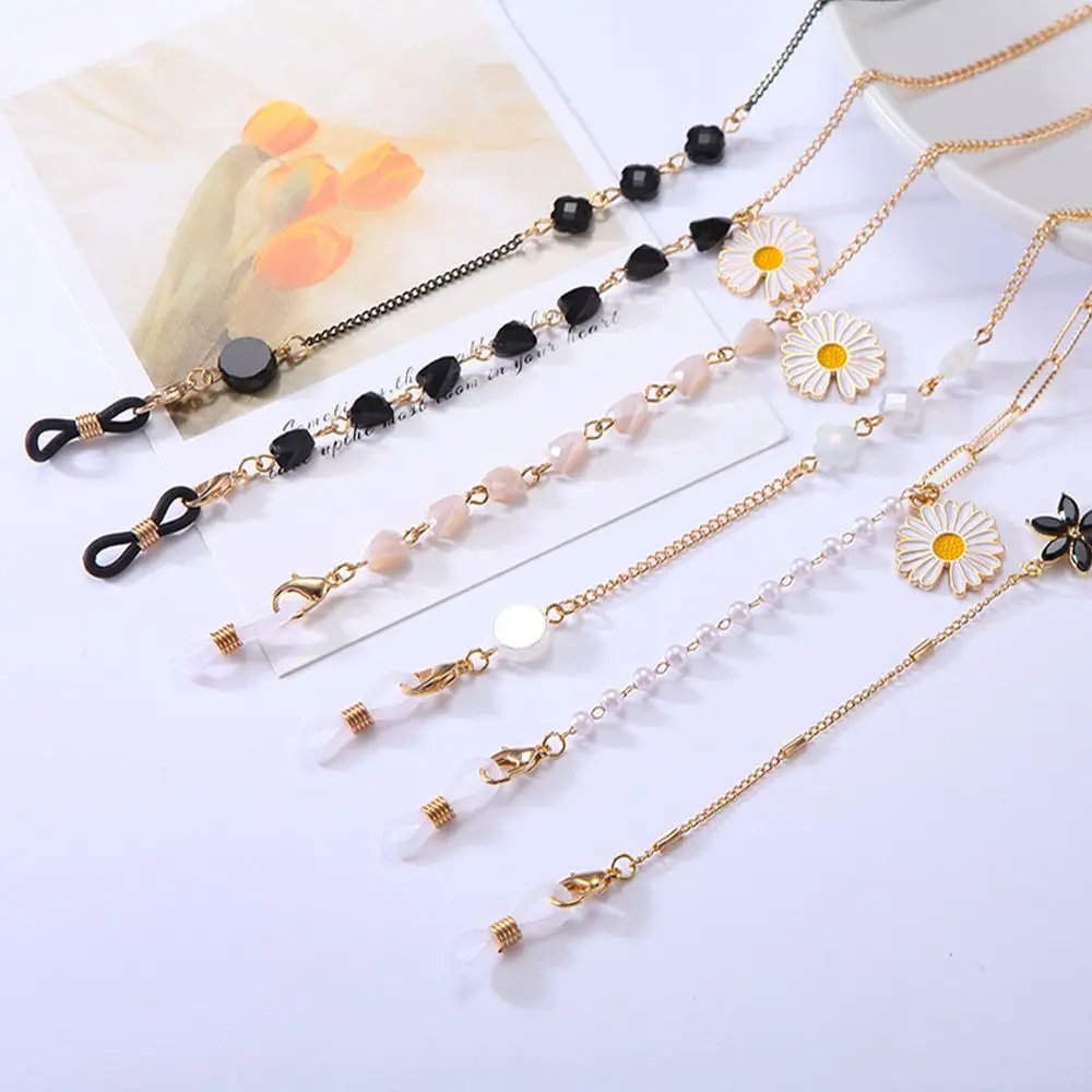 Fashion Women Anti-Lost Glasses Chain Sunglasses Lanyard Eyewear Neck Strap Beaded Necklace Retainer Eyeglasses Cord Holder