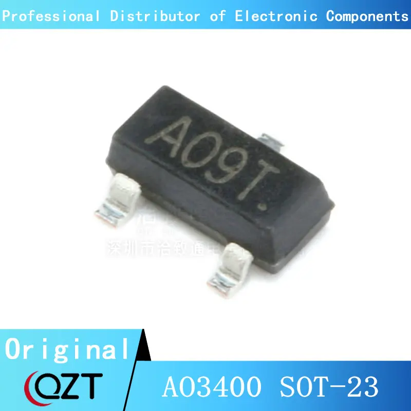 100 pçs/lote AO3400 SOT23 AO3400A SOT-23 A09T SOT23-3 chip SMD Novo local