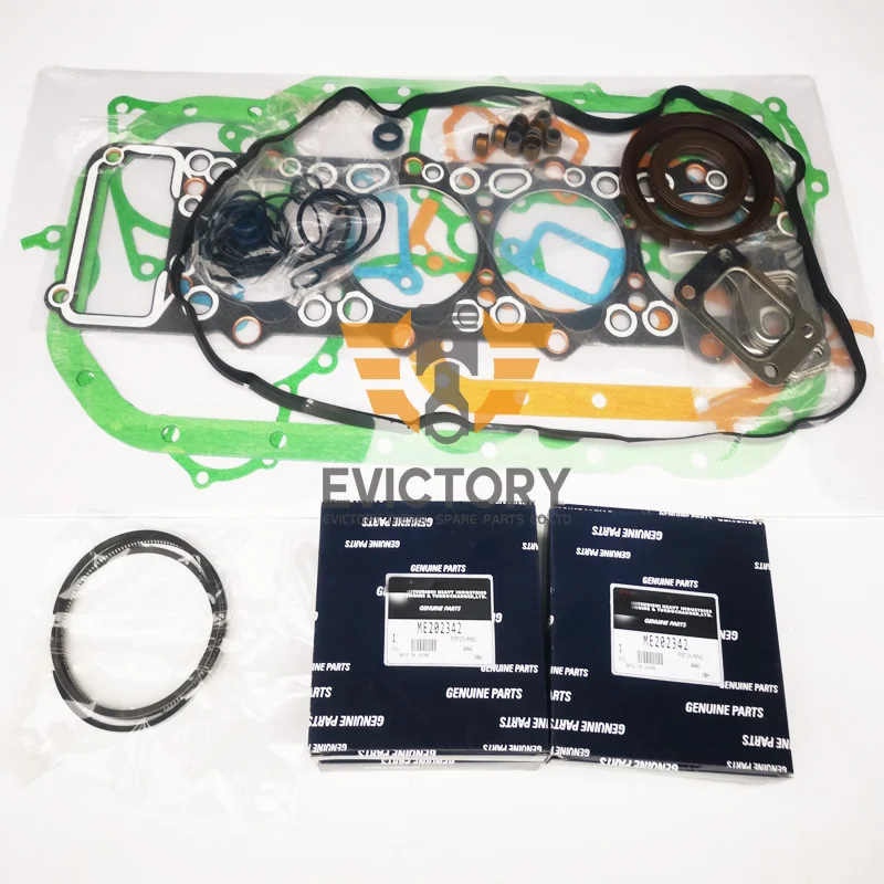 

For MITSUBISHI 4M40T 4M40-T overhaul rebuild kit connectig rod bearing gasket piston ring