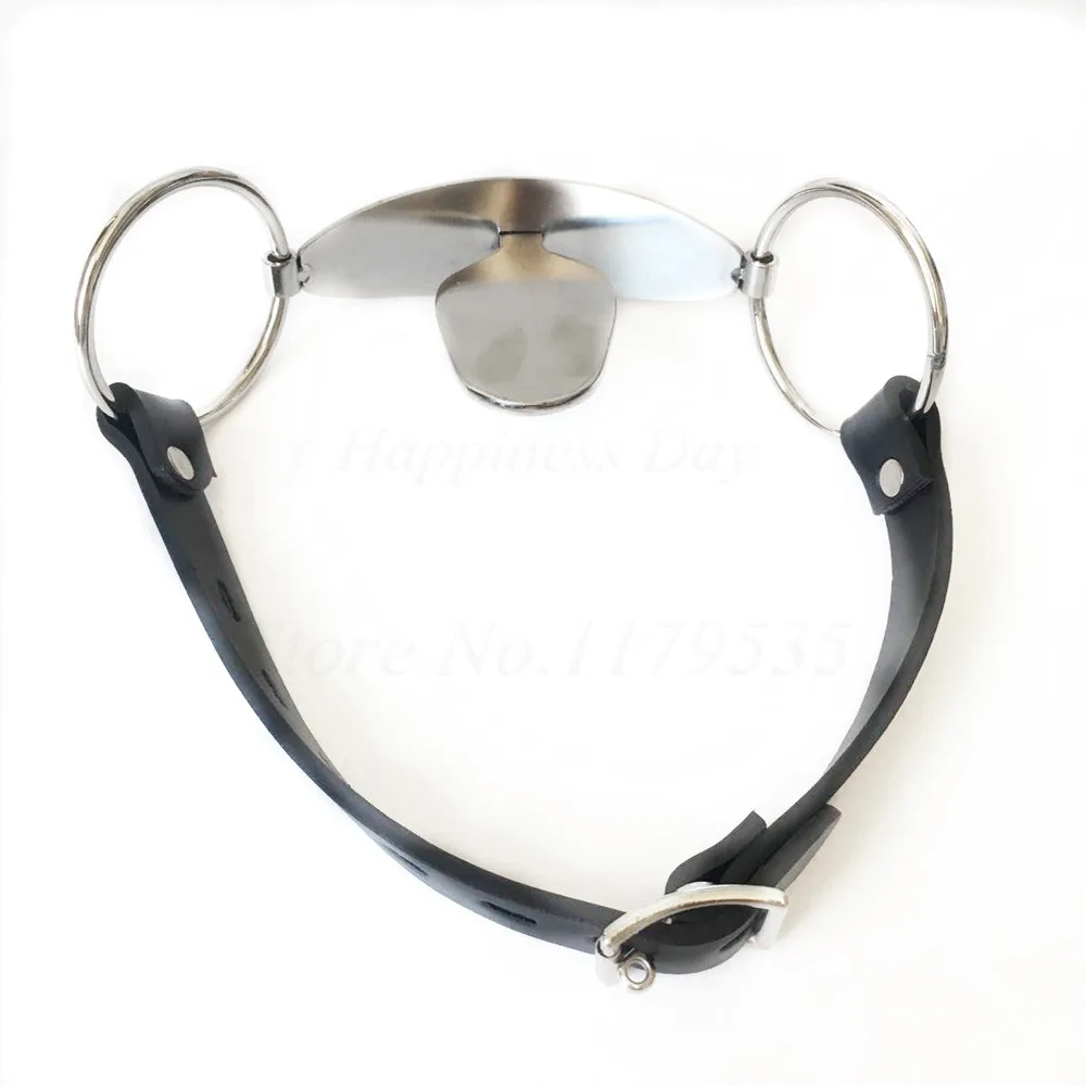 Stainless Steel Adjustable Open Mouth Gag Tongue Flail Sex Slave BDSM Bondage Restraints Fetish Sex Toys For Couples Erotic Toys