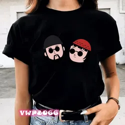 Funny Cartoon Print Leon The Professional T Shirt Women Movie Tshirt Women Graphic Black Tees Female T-shirt Fashion Woman Tops