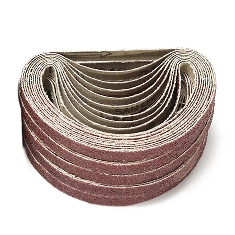 Bandas abrasivas de papel de lija para lijadora, 15x452MM, 40-800Grits, para pulir madera y Metal blando, 50 unidades por juego