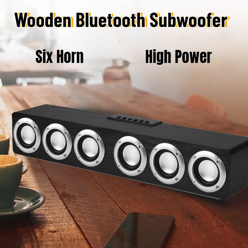 

Wooden Sound Bar Audio Center Bluetooth Speaker Box Home Theatre System Woofers for Speakers with Subwoofer Soundbar Boombox