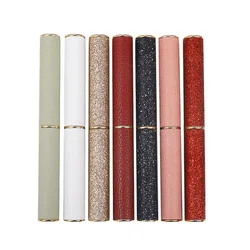 10pcs/lot Shiny Long Tube Lipstick Tube Top Grade Lip Balm Sub Package DIY Empty High-end PU Lipstick Container