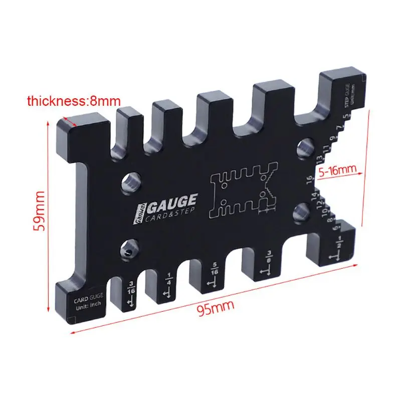 High Tenon Caliper Meter Card Metric Imperial Carpentry Router Measuring Ruler Table Machine Tool