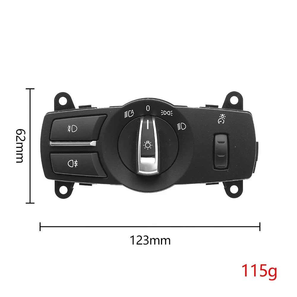 Car Headlight Switch button Light Control Panel Fog Light Switch For BMW 5 Series 7 Series X3 F02 F10 F18 F25 9346841 02