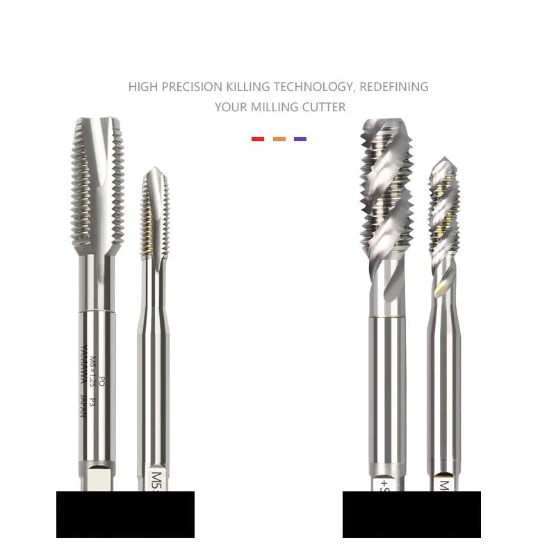 Imagem -04 - Peça Yamawa m1 M1.2 M1.4 -m12 Torneiras Espirais para Máquina Cnc Aparelho de Rosqueamento Alumínio Processado 1