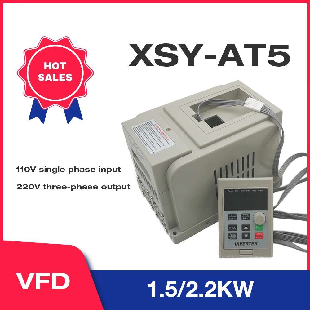 VFD 0.75KW/1.5KW/2.2KW CoolClassic frequency converter XSY-AT5 1P 110V Input 3P 220V output