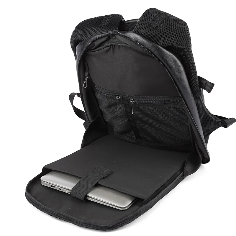 2022 männer Rucksack Lether USB Ladung 15,6 zoll Laptop Rucksäcke Vintage EVA Softback Kanpsack Schule Tasche 30L Große Kapazität tasche