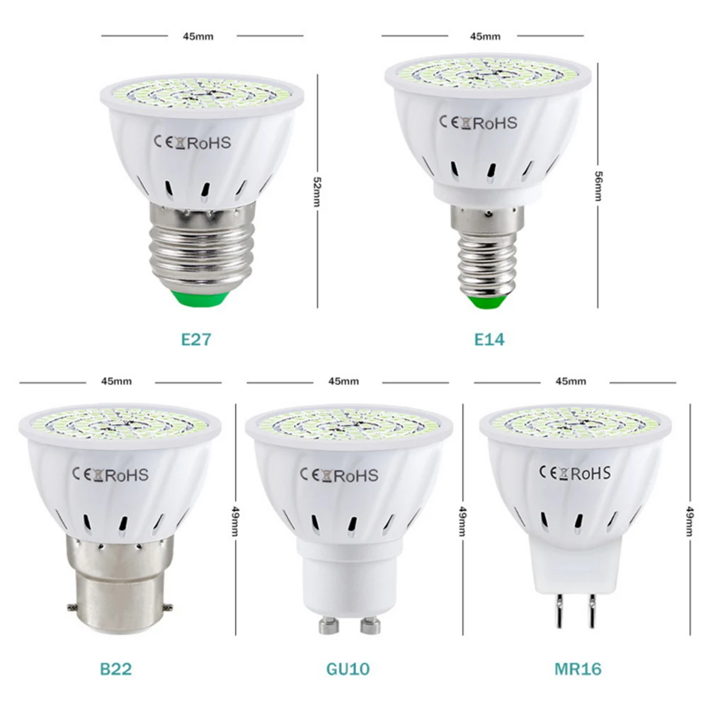UV Sterilizer E27 E14 B22 LED Ultraviolet Light Bulb 110V 220V GU10 UV Desinfection Lamp MR16 E12 UVC Germicidal Light Antivirus