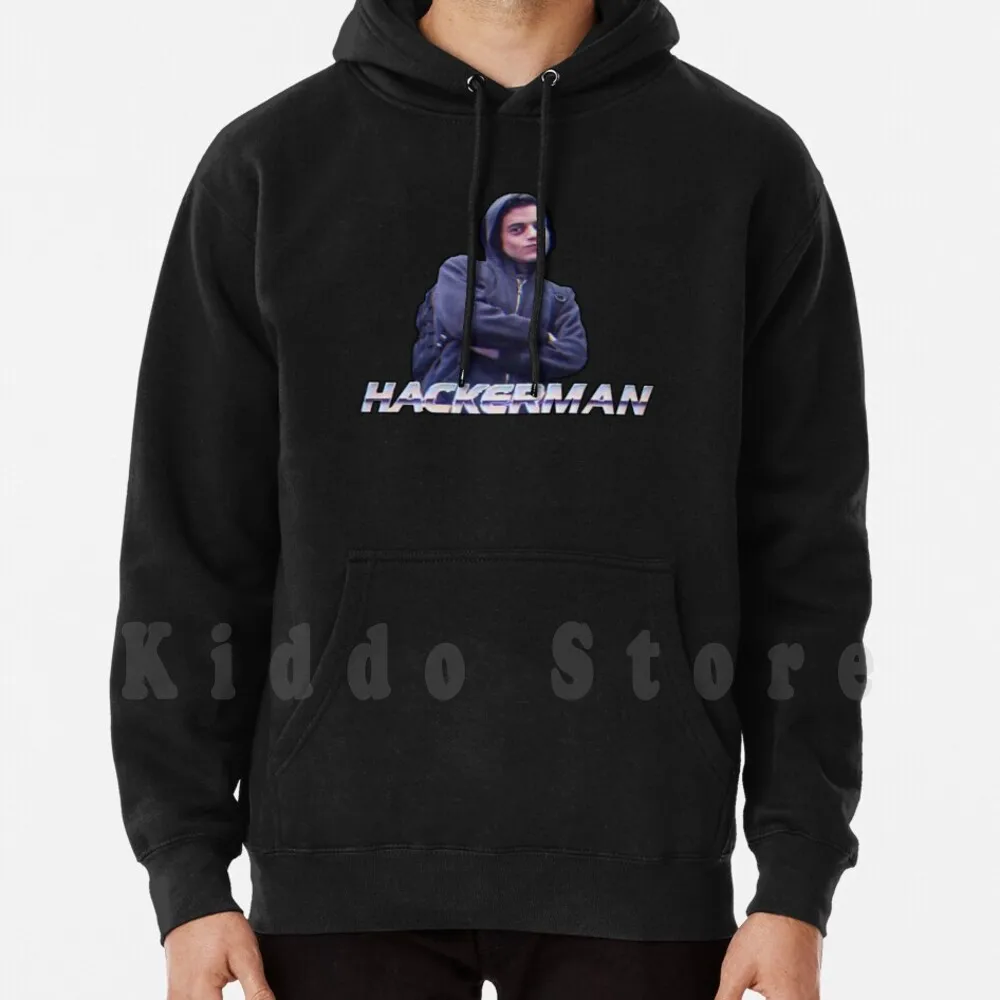 

Hackerman Hoodie Long Sleeve Hackerman Hacker Man Hack Computer Hacker Funny Meme Mr Robot Elliot Anderson Rami