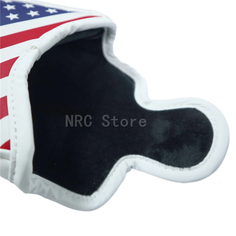 1 Chiếc Golf Headcover Vồ Bảo Vệ Nắp USA Dành Cho Nam Và Nữ Da PU Trắng