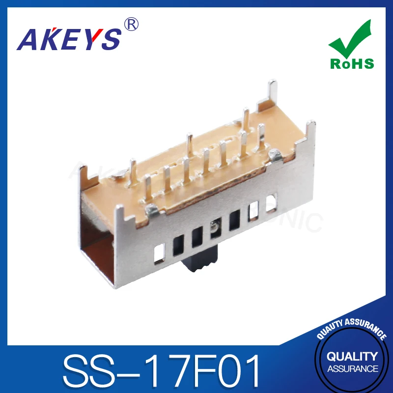 SS-17F01 (1P7T) Handle Height 5mm 7-gear Toggle Switch 4 fixed pins 10 pin vertical straight plug