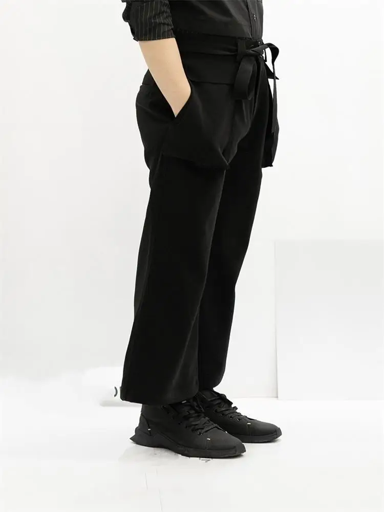 Men's Casual Pants Wide Leg Pants Straight Pants Spring And Autumn New Black Loose Large Size Youth Fashion Flared Pants