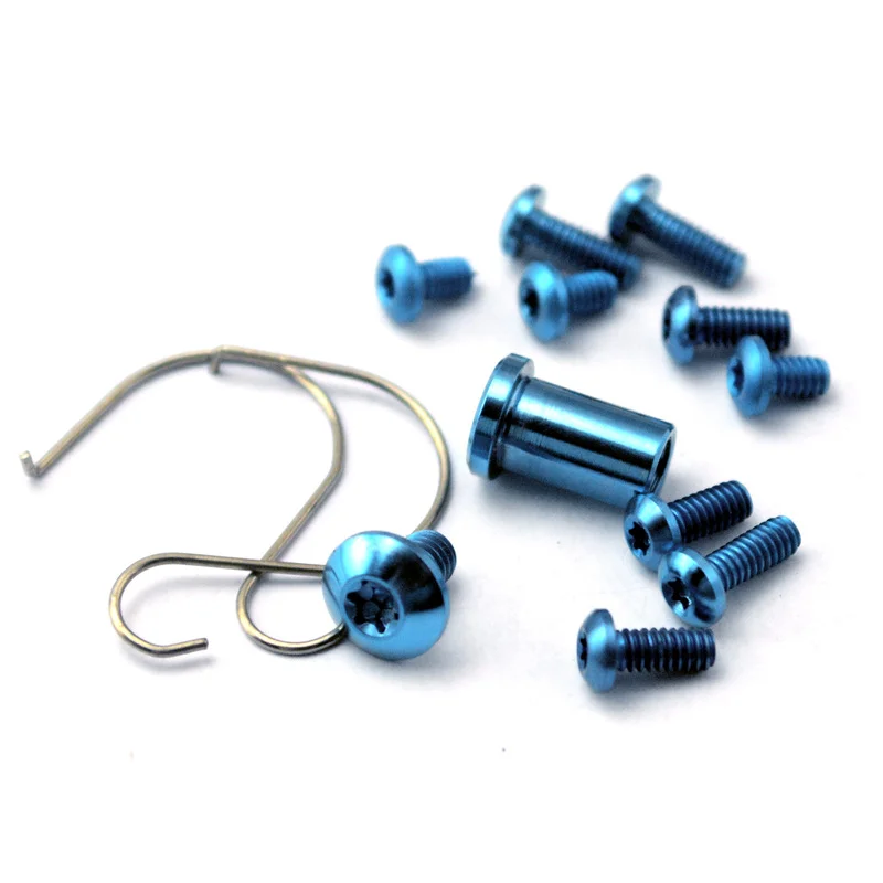 Set completo di viti per manico a coltello in lega di titanio per Mini pinza da banco 555 556 557 strumento EDC tascabile su misura fai da te fai unghie