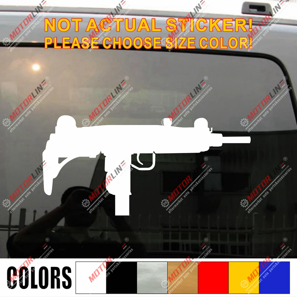 UZI Israeli Gun Decal Sticker Israel Air Force Car Trunk Vinyl Die cut,choose size and color!