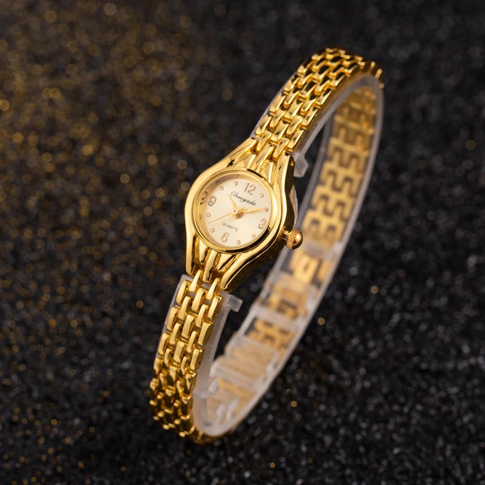 Relógio de ouro feminino luxo pequeno mostrador ultra fino à prova dwaterproof água moda quartzo senhora relógios de pulso simples pulseira casual