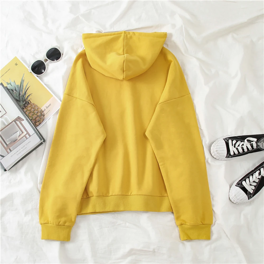 2021 All-match Hoodie Pullover Womens Sportswear Harajuku Hoodie Polyester Cotton Casual Pullover Ladies Winter Jacket