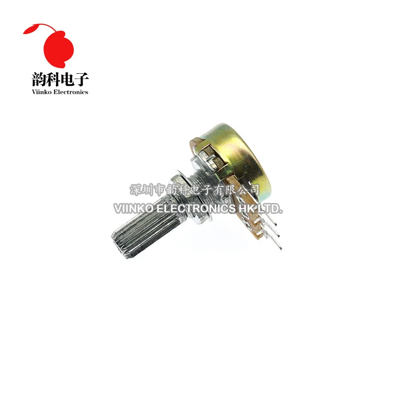 5pcs WH148 B1K B2K B5K B10K B20K B50K B100K B500K 3Pin 20mm Shaft Amplifier Single Potentiometer 1K 2K 5K 10K 50K 100K 500K