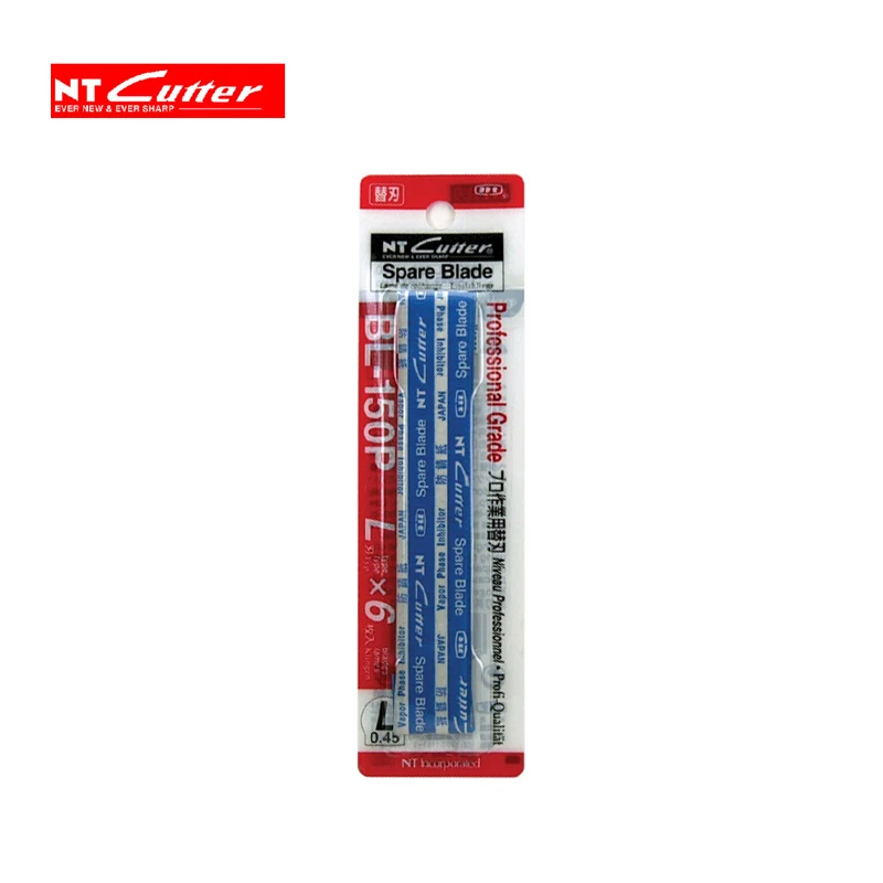 Spessore medio della lama 120 pz/scatola 6 pz/borsa 0.45MM della lama della sostituzione di grado di larghezza 58 della lama 18MM di arte della taglierina del giappone NT grande