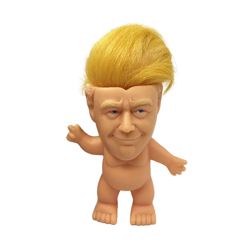 10cm  US Donald Trump Action Figure Troll Doll Figures Hair to The Chief Lucky Trolls Funny Toys Decompression toys