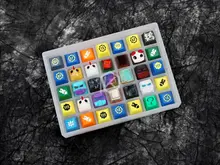 Acrylic Evil Keycaps Box for 7x5 Keyboard #5